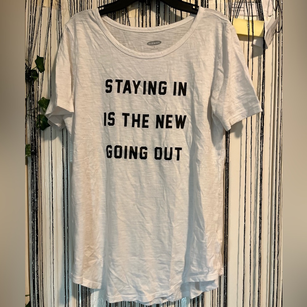 WHITE PRINTED TEE